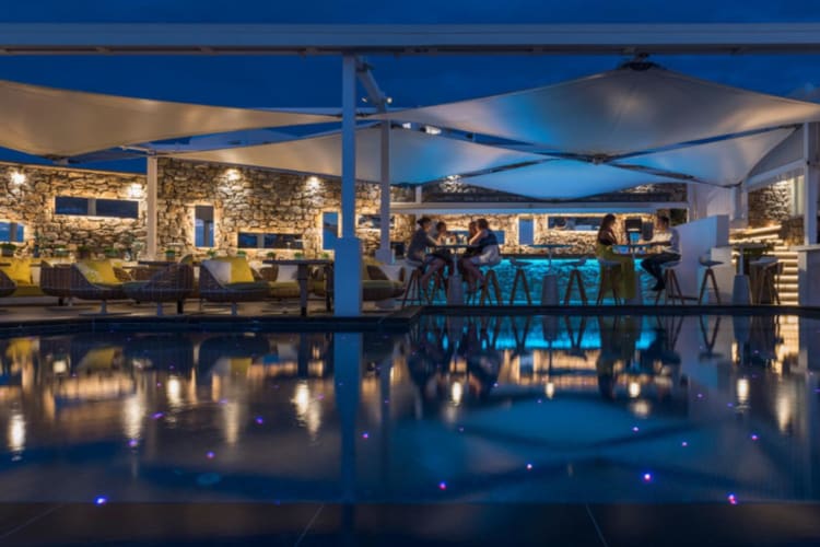 Pool bar by night